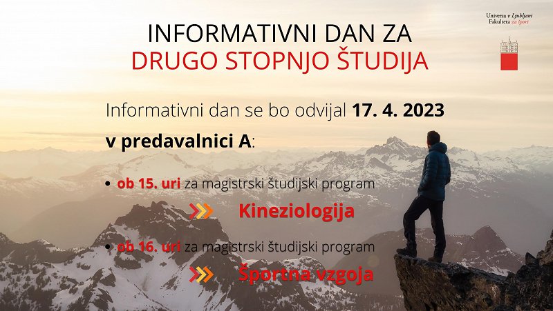 Informativni dan za 2. stopnjo - 2023